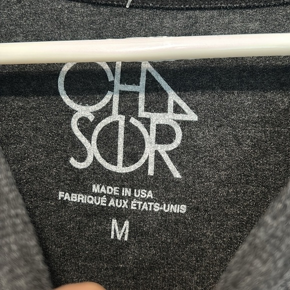 Chaser Black Long Sleeve soft cozy Tee - Caffeine Loves Me pullover grey medium - Picture 2 of 5